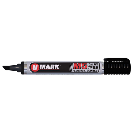 U-MARK M5 Perm Marker 5mm 5/8 Black Hvy dty 12/cs 10550